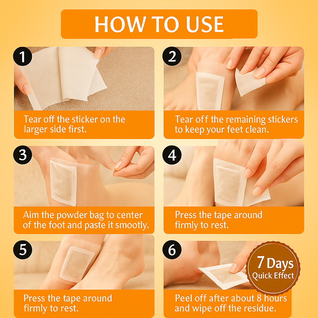 Bee Venom Lymphatic Drainage & Slimming Foot Patches (10 Patches) 🌿👣