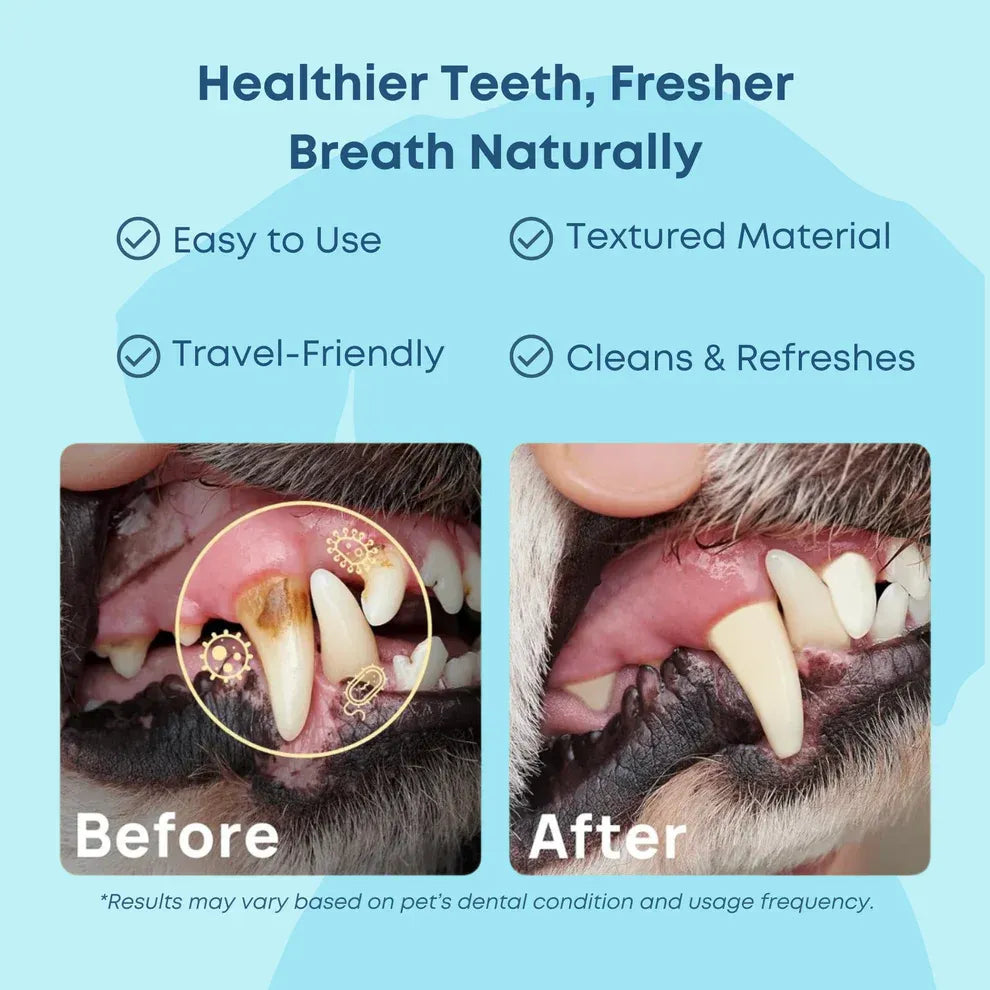 Natural Pet Dental Finger Wipes